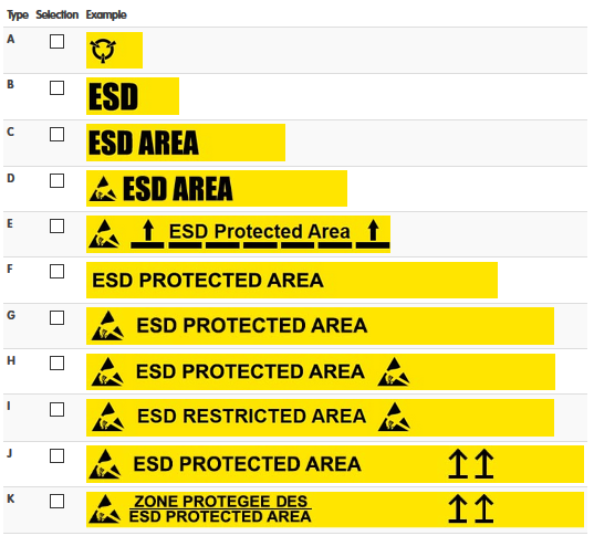 ESD floor marking tape DuraStripe Text AES